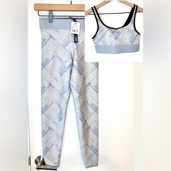 NWT Ultracor Set Skyund Paint Stripe Workout Leggings S - Picture 1 of 11